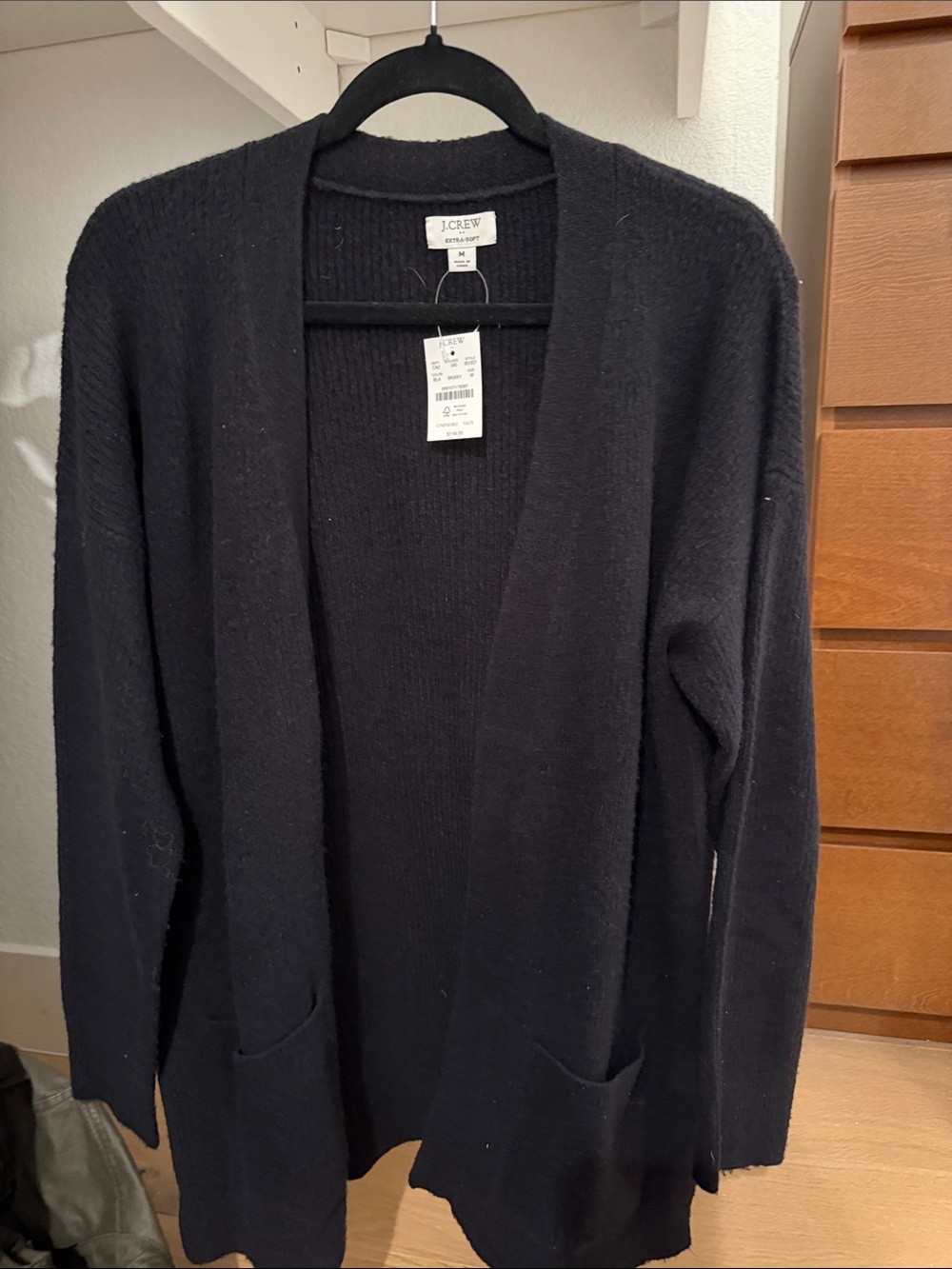 J. Crew Black Open-Front Women's Cardigan